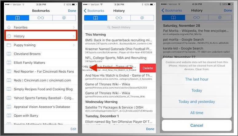 Comment Supprimer Tous Les Signets Et L Historique Safari Sur Iphone Easeus Comment Supprimer Tous Les Signets Et L Historique Safari Sur Iphone Easeus