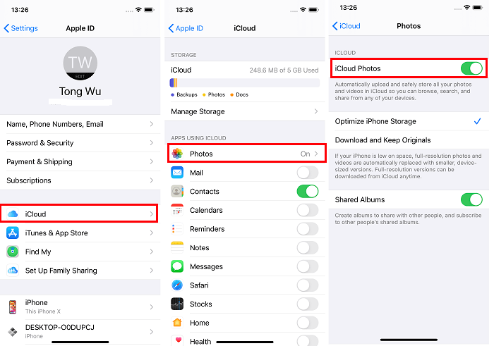 Comment désactiver  Photos iCloud sur iPhone