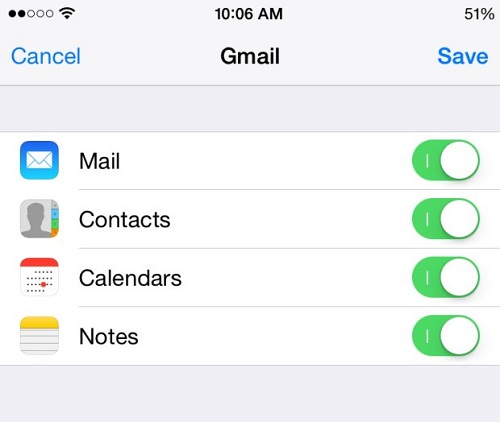 Activer la synchronisation de Notes pour gmail