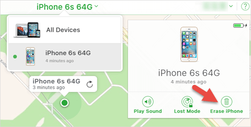 Restaurer l'iPhone via la fonction Find My