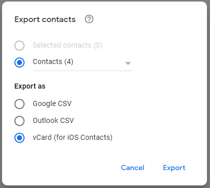 Comment exporter les contacts de Google Contacts vers l'ordinateur