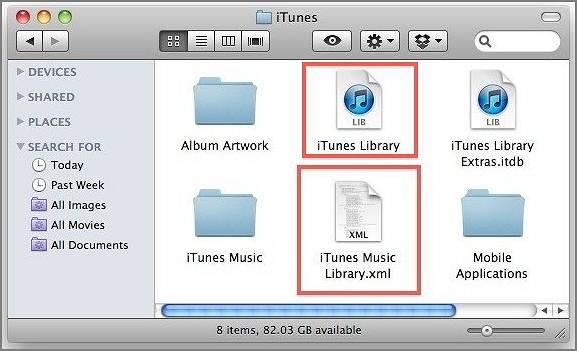trouver le fichier de la bibliothèque iTunes