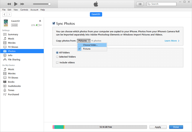 Comment supprimer des photos de l'iPhone à partir d'un ordinateur à l'aide d'iTunes