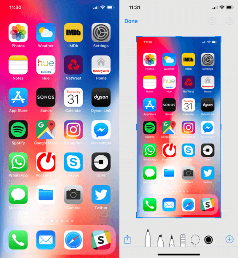 Comment faire une capture d'écran sur iPhone X