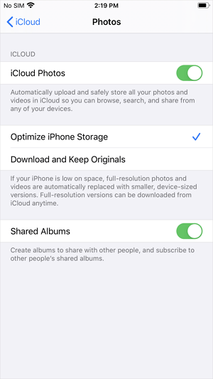 Comment déplacer les photos de l'iPhone vers le stockage iCloud