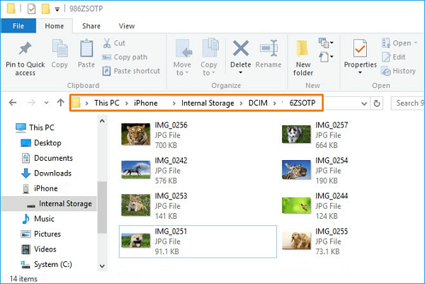 comment transférer des photos de l'iPhone vers un PC Windows 7