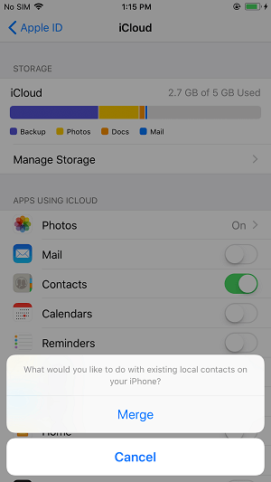 How to recover contacts D