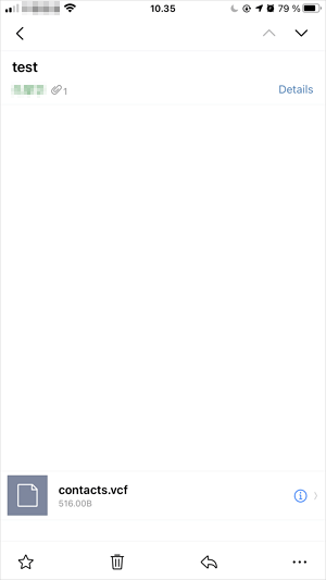 Importer VCF vers iPhone par e-mail