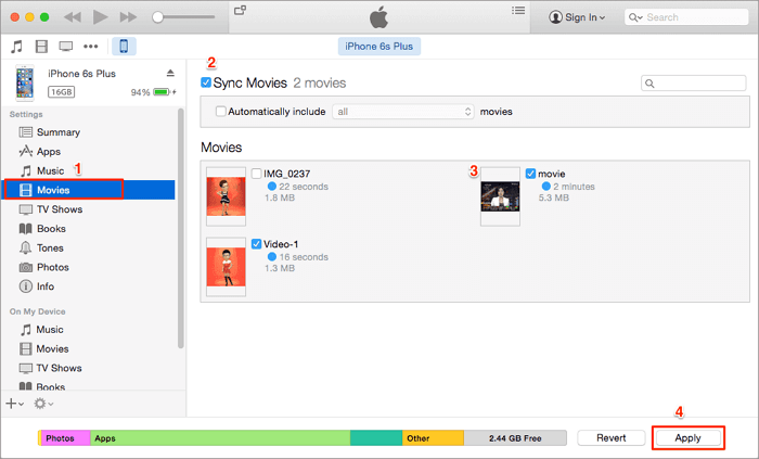 Comment mettre des films sur iPad avec iTunes