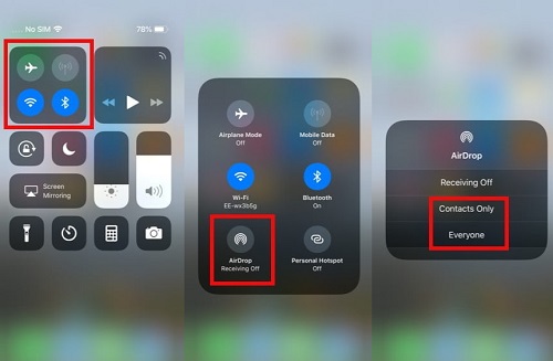 Activer AirDrop sur iPhone