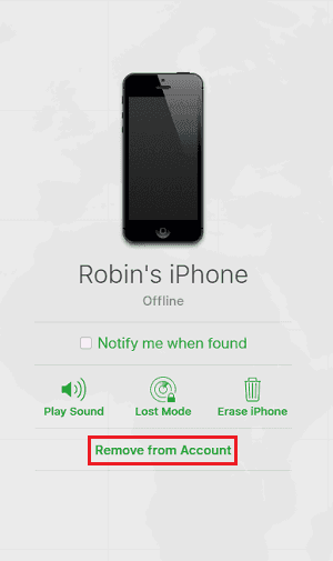 Comment supprimer un appareil de Find My iPhone