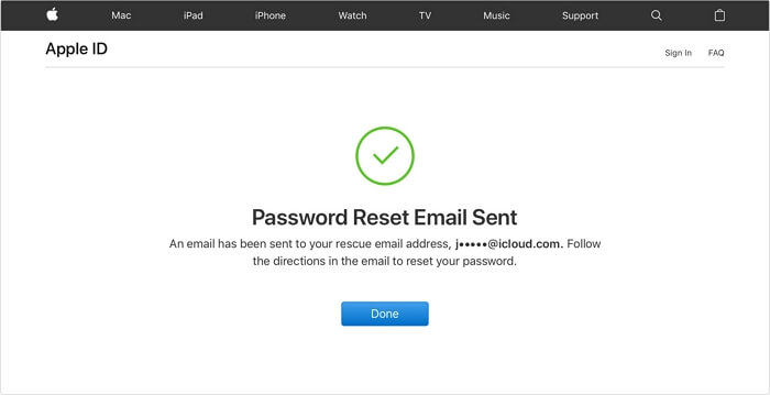 Mot de passe Apple ID oublié - Réinitialisation par e-mail