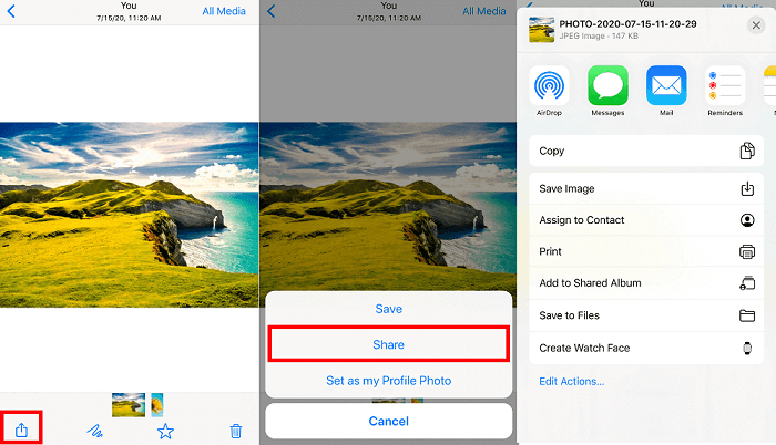 Partager des fichiers multimédia WhatsApp
