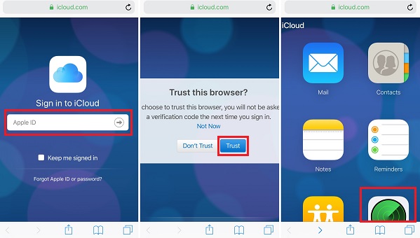 Se connecter à iCloud sur l'iPhone