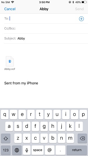 Comment importer les contacts de l'iPhone vers le PC par e-mail