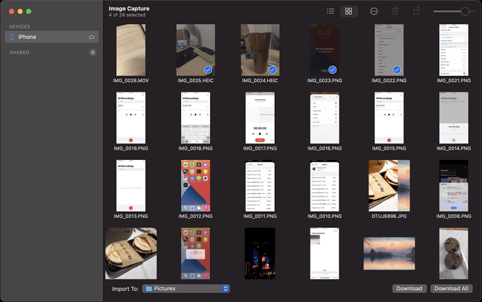 Comment transférer des photos de l'iPhone vers le MacBook à l'aide de Transfert d’images