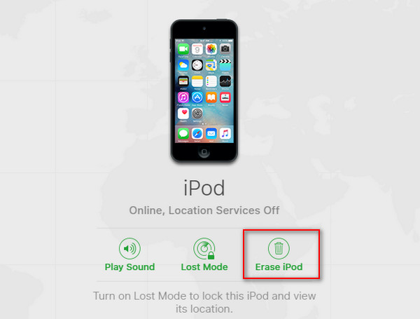 Effacer l'iPod à distance