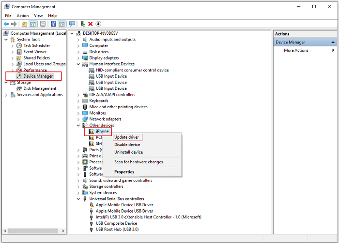 Mise à jour du logiciel pilote