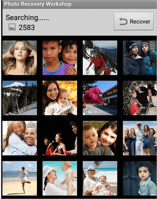 Atelier de récupération de photos supprimées