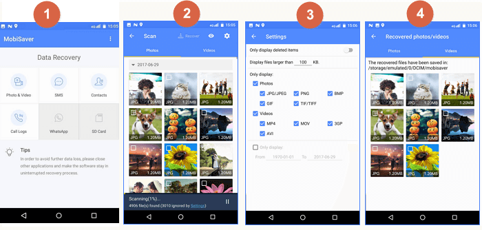 comment utiliser easeus mobisaver pour récupérer des photos supprimées sur android