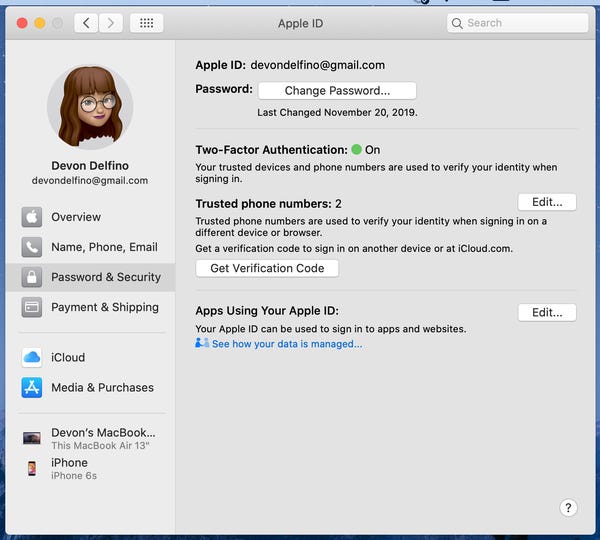 Modifier le mot de passe d'Apple ID sur Mac