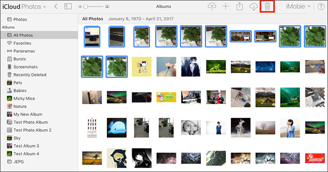 Supprimer les photos d'iCloud
