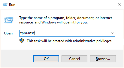 Ouvrir le vérificateur TPM