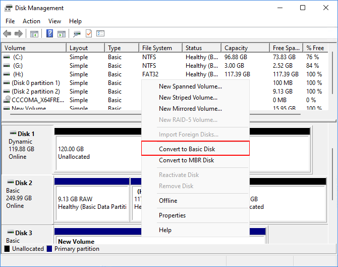 Comment convertir un disque dynamique en disque de base sous Windows 11 EaseUS