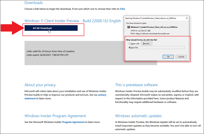 téléchargement de fichiers iso