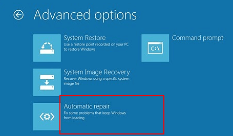 Utilisez loption de rparation automatique pour corriger lerreur de dmarrage UEFI