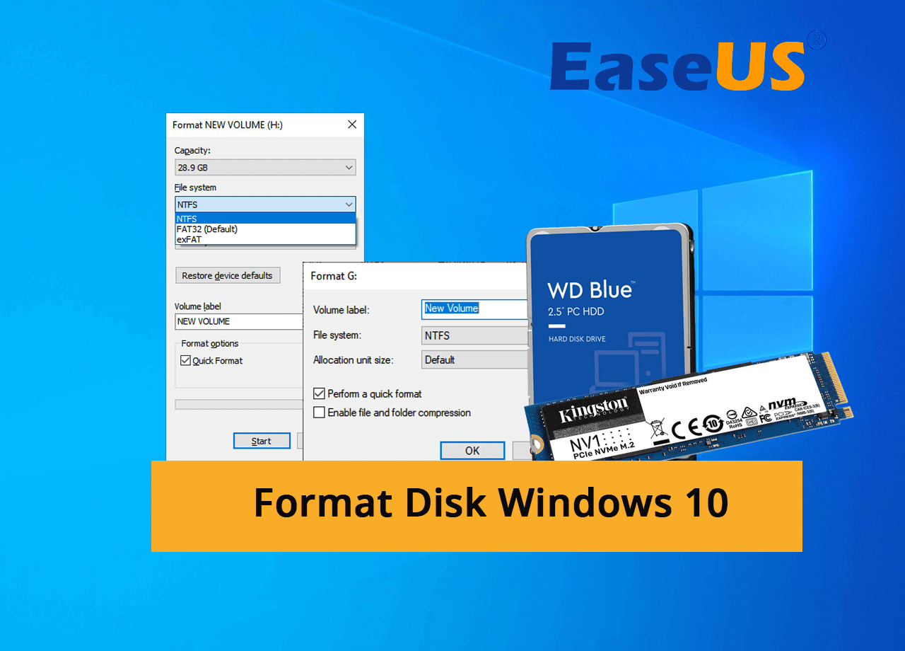 format de disque Windows 10