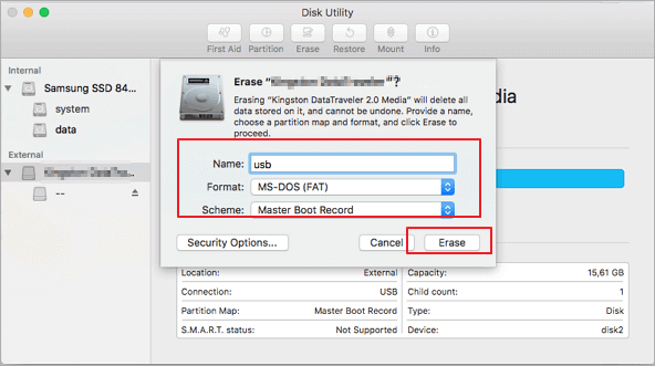 Formater une carte sd sur mac
