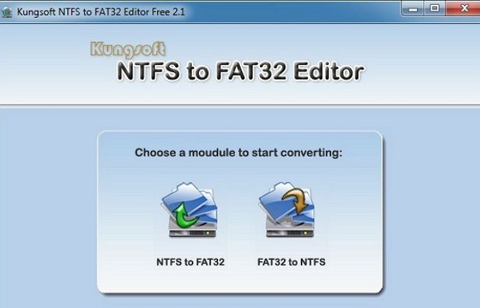 Éditeur Kungsoft NTFS vers FAT32