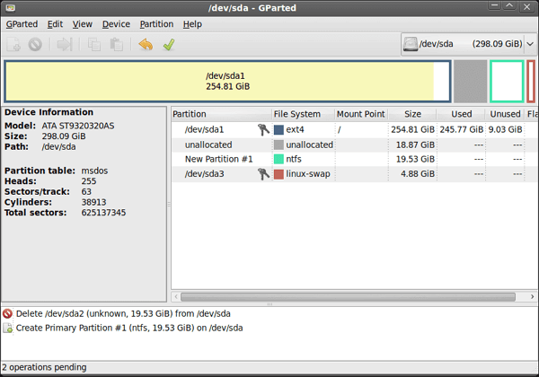 Top 5 des outils de gestion de disque Windows 10 gratuits - Gparted
