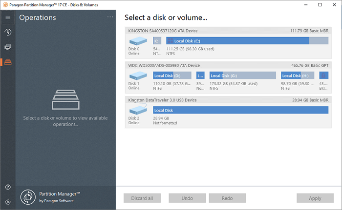 Image de Paragon Partition Manager