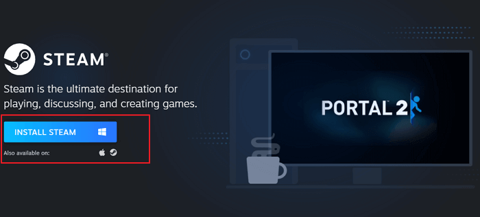 réinstaller steam