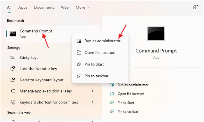 ouvrir l'invite de commande windows 11