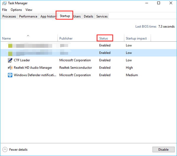 optimiser le démarrage pour accélérer l'ordinateur portable ASUS