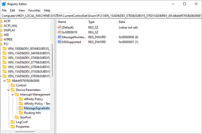 éditeur de registre