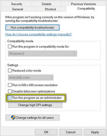 exécuter steam en tant qu'administrateur