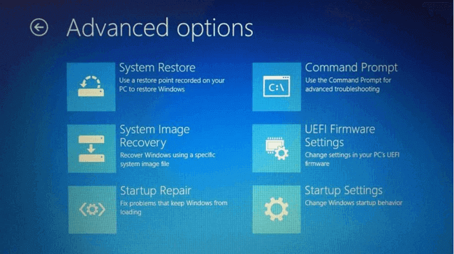 Choisissez les paramètres du microprogramme UEFI