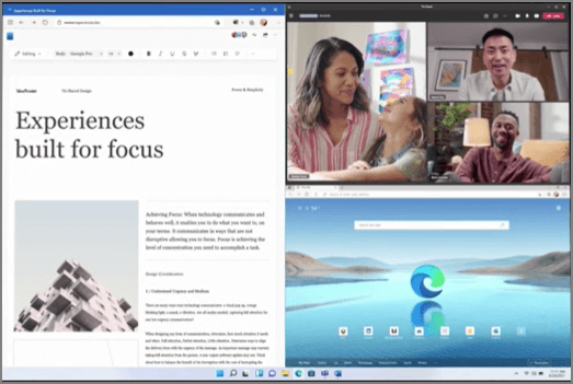 mise en page instantanée