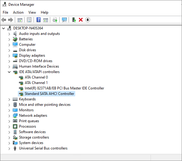 Contrôleur SATA AHCI standard