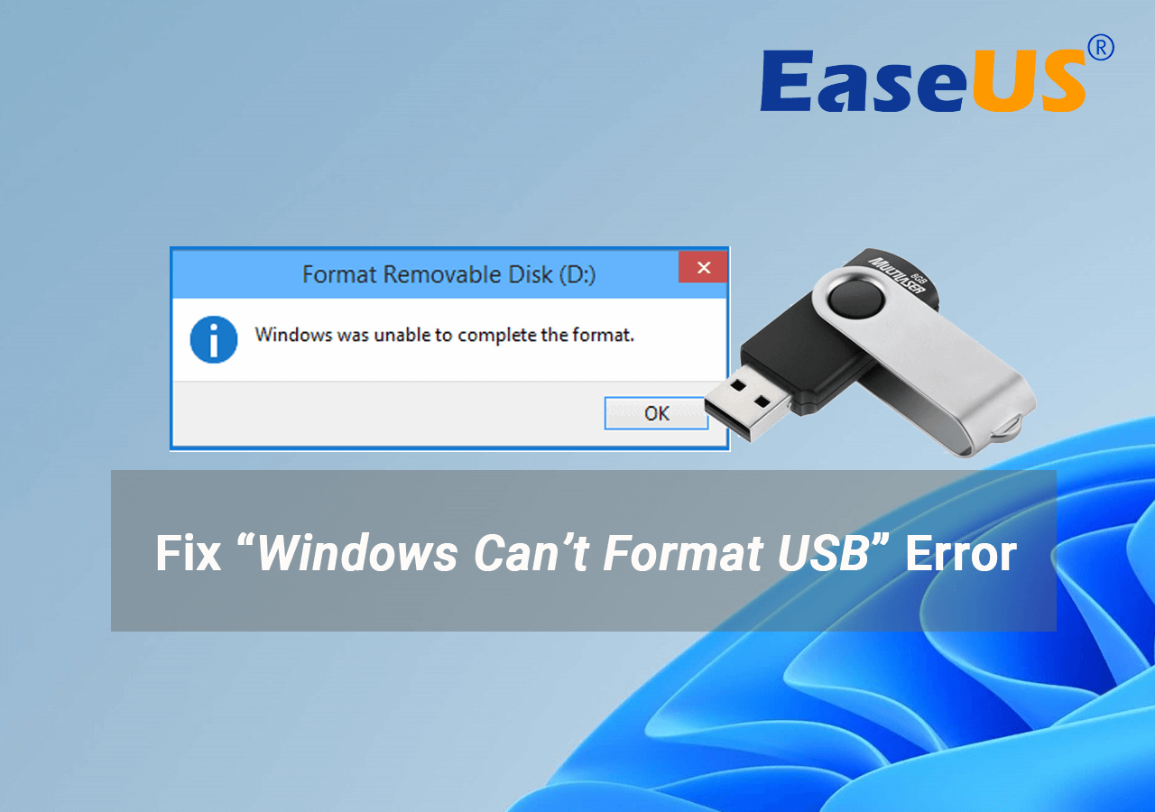 Windows ne peut pas formater l'erreur USB