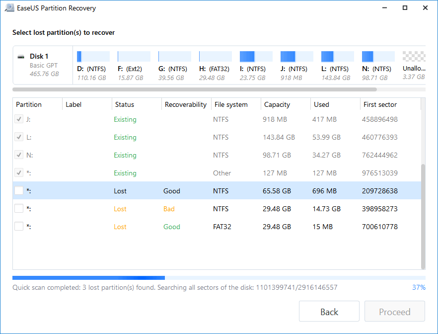 Analyser la partition perdue