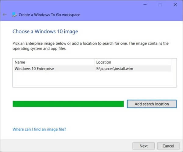 créer windows to go étape 2