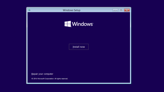 installation standard windows - étape 2