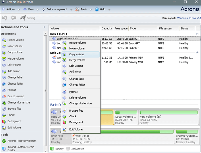 Logiciel de clonage de disque dur Windows 10 - Acronis