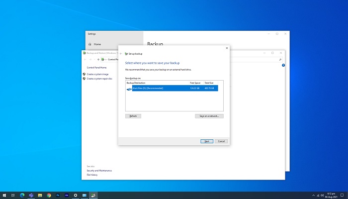 comment utiliser la sauvegarde et la restauration dans windows 11 étape 4