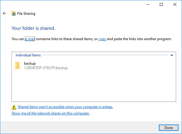 Partager USB comme lecteur réseau.